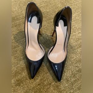Christian Louboutin Iriza Black Patent Leather Pumps Size 38